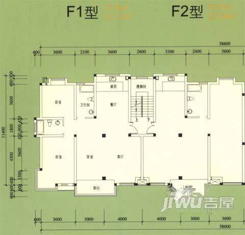 下塘小区3室2厅1卫52㎡户型图