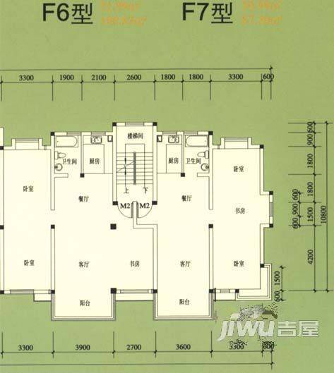 下塘小区3室2厅1卫52㎡户型图