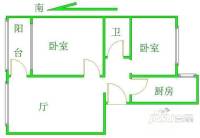 洗帚弄2室1厅1卫户型图