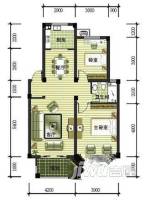 东盛华庭2室2厅1卫户型图