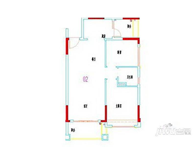 敏捷·锦绣星河2室2厅1卫83.3㎡户型图