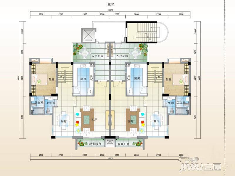 隆泰逸品君庭3室2厅0卫150㎡户型图