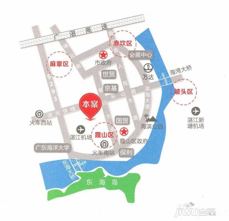 湛江义乌国际商贸城位置交通图