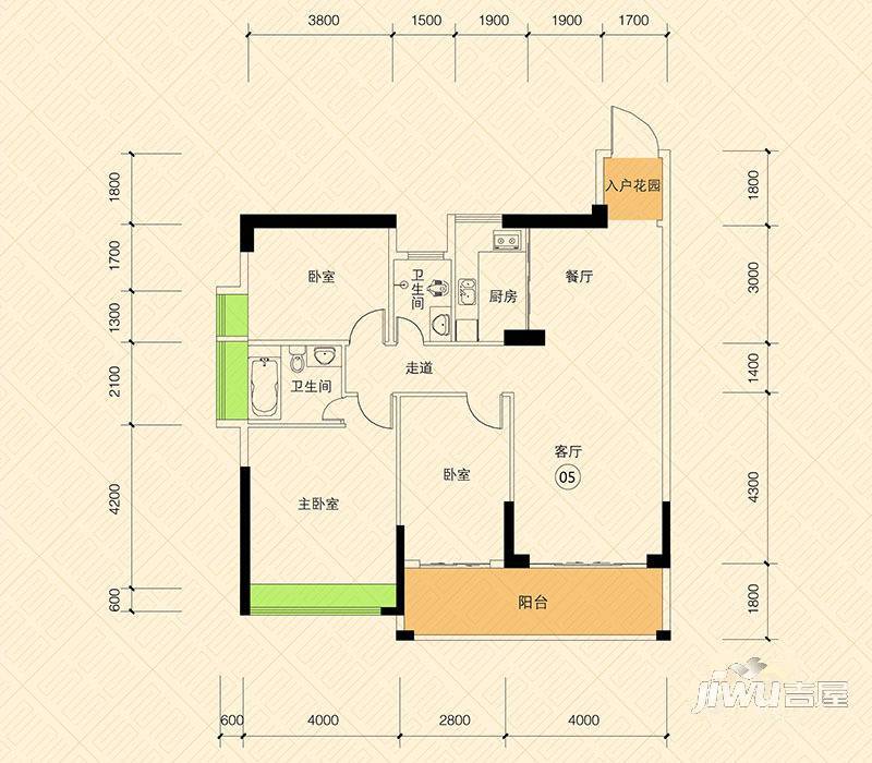 恒怡湾4室2厅3卫192.3㎡户型图