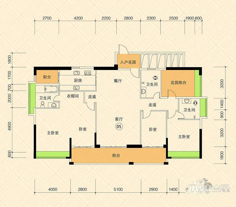 湛江恒怡湾户型图_首付金额_4室2厅2卫_192.29平米 吉屋网