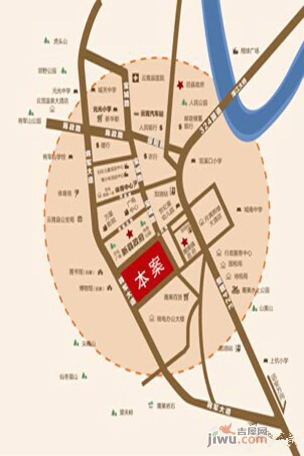 福锦中心广场位置交通图