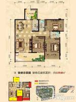 南兴盛世江南乾隆苑3室2厅2卫99㎡户型图