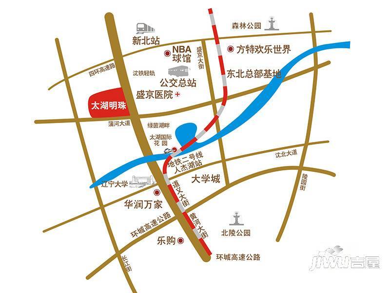 太湖明珠花园位置交通图