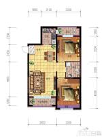 雷明锦程三期2室2厅1卫86.6㎡户型图