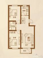 格林繁荣里2室2厅1卫87㎡户型图