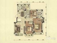 中海城和颂3室2厅2卫137㎡户型图