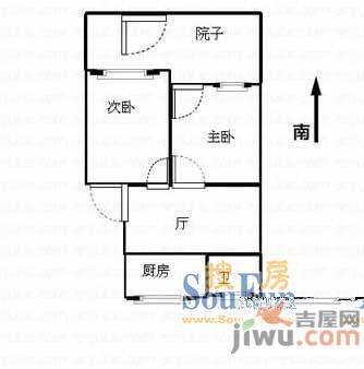 园丁二区2室2厅1卫户型图