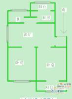 裕中新村2室2厅1卫户型图