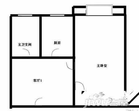 张家山花园东区2室1厅1卫户型图