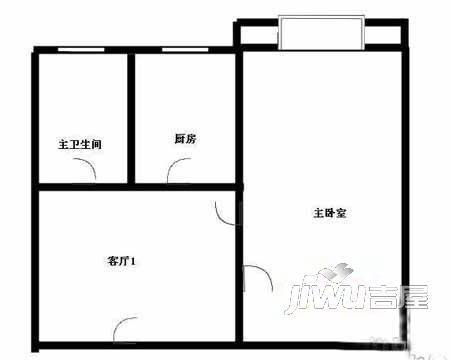 新宇花苑2室1厅1卫户型图