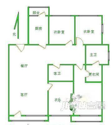 新宇花苑2室1厅1卫户型图