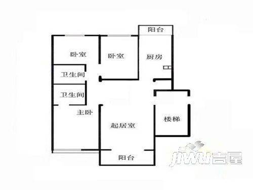 沿河小区2室2厅1卫户型图