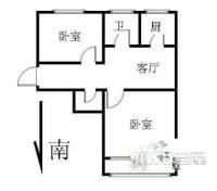 利民三村2室1厅1卫户型图