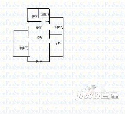 朝阳新村3室1厅2卫户型图