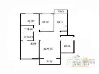 镜泉公寓3室1厅2卫户型图