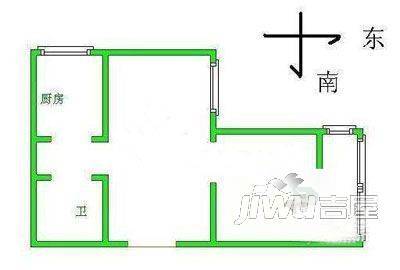 铁路小区1室1厅1卫户型图