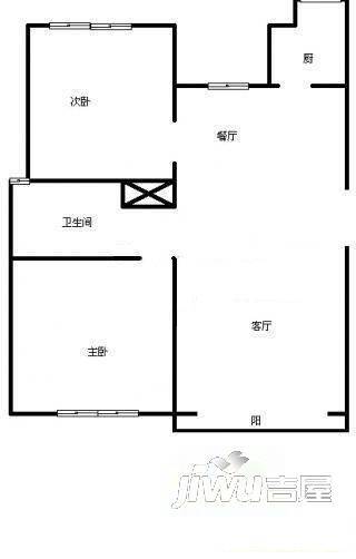 晴岚公寓2室2厅1卫户型图