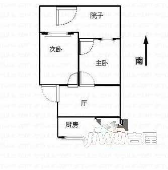 盆塘沿2室2厅1卫户型图