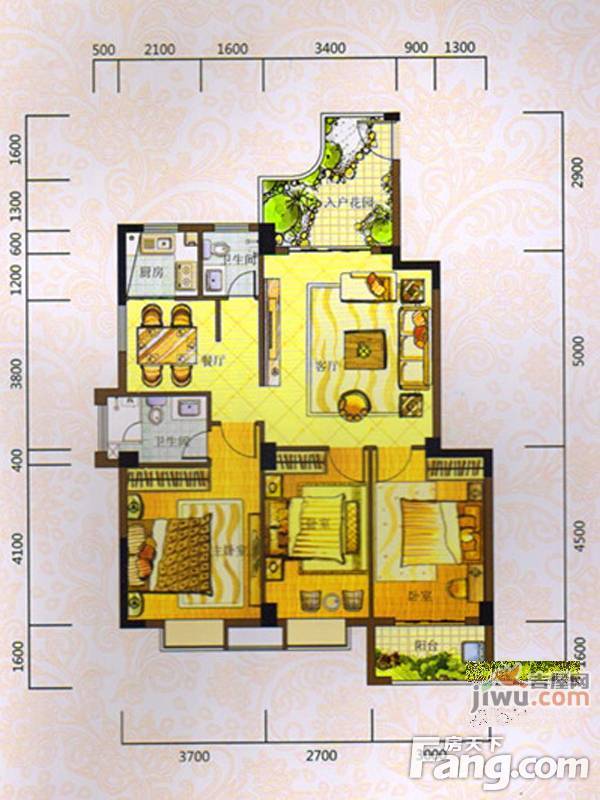 君隆财富东方3室2厅2卫户型图