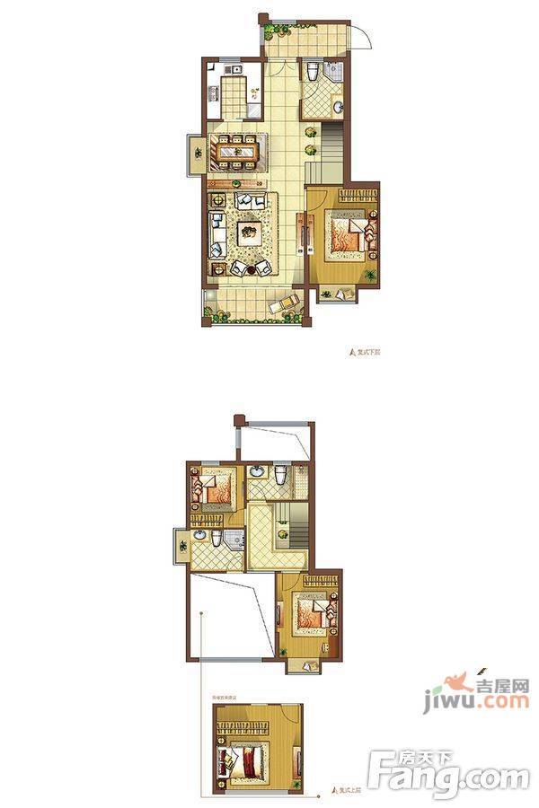 武夷木兰都3室2厅3卫140㎡户型图