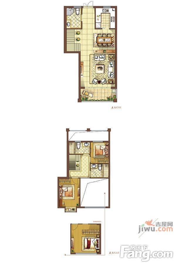 武夷木兰都3室2厅3卫115㎡户型图