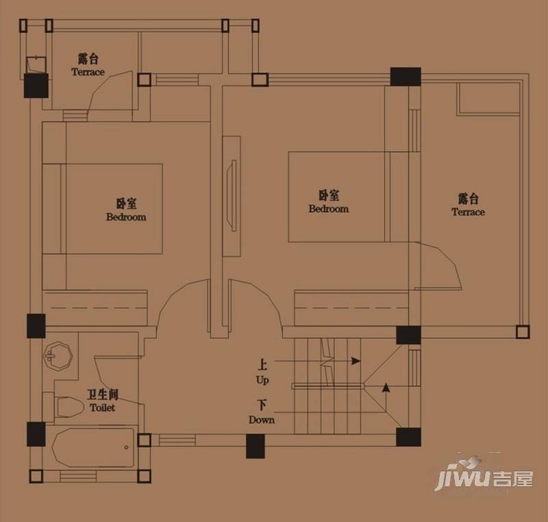 御青城3室2厅3卫115㎡户型图