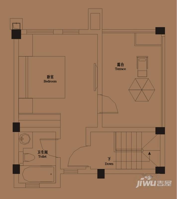 御青城3室2厅3卫115㎡户型图