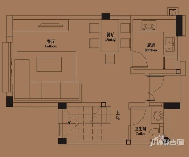 御青城4室2厅3卫120㎡户型图