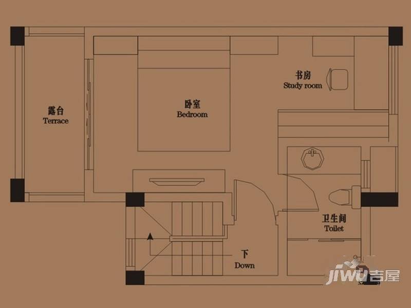 御青城4室2厅3卫120㎡户型图