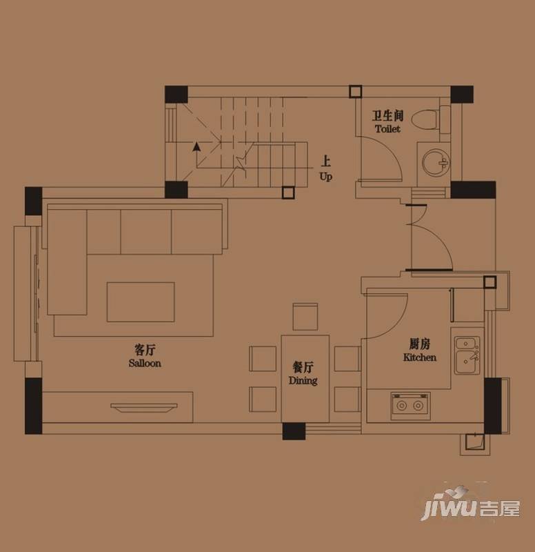 御青城4室2厅3卫120㎡户型图