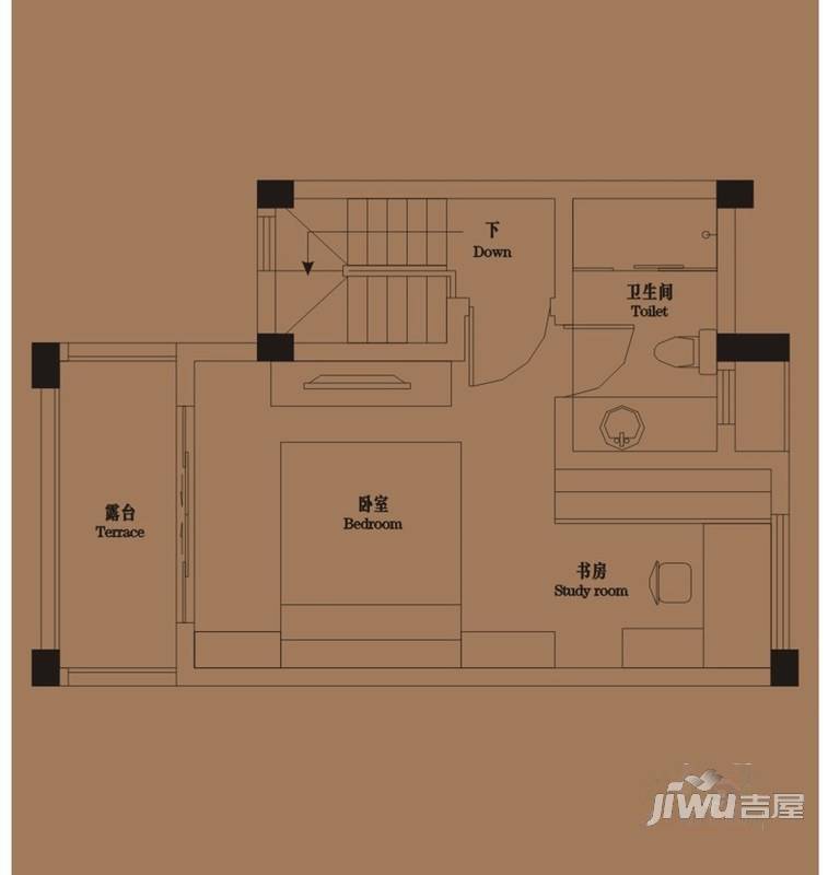 御青城4室2厅3卫120㎡户型图