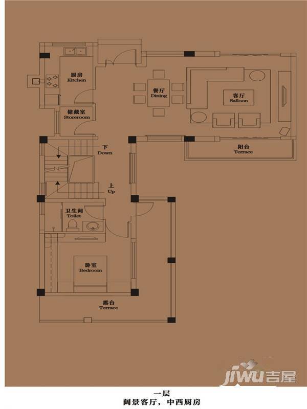 御青城5室3厅4卫193㎡户型图