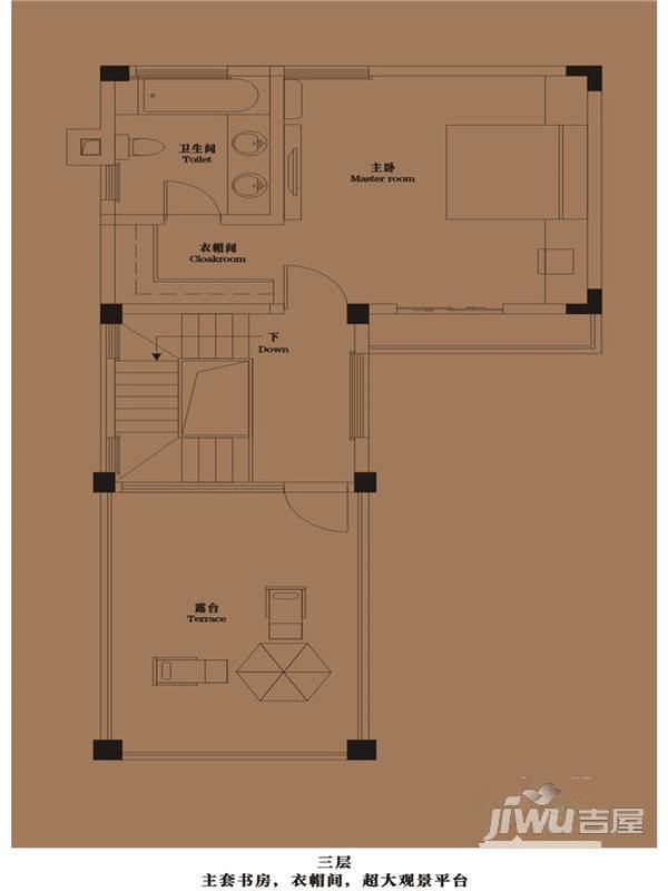 御青城5室3厅4卫193㎡户型图