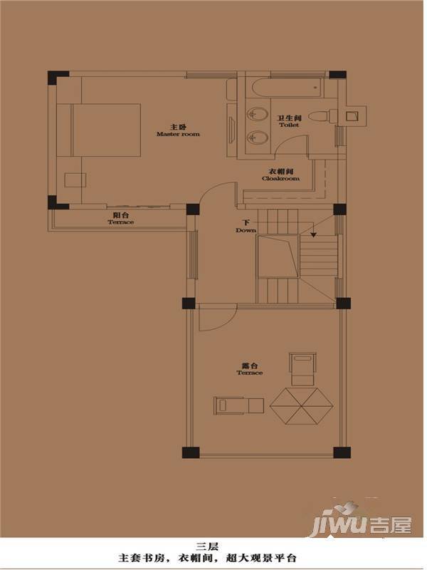 御青城5室3厅4卫193㎡户型图