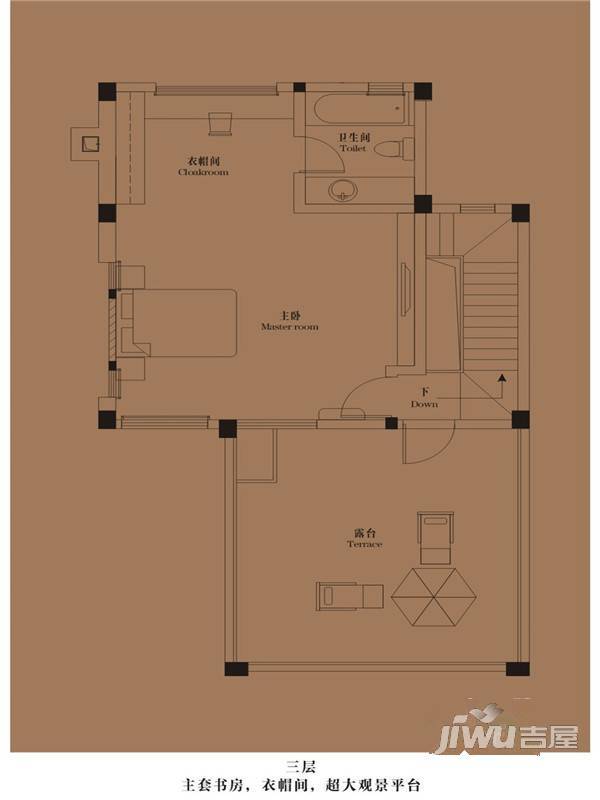 御青城3室4厅3卫270㎡户型图