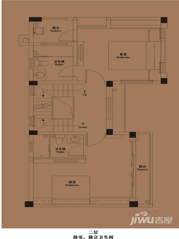 御青城3室2厅4卫179㎡户型图