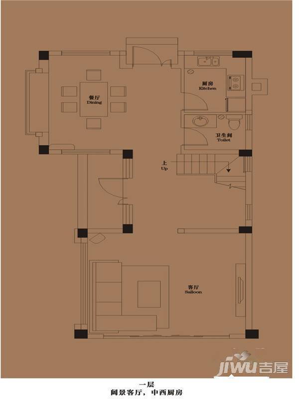 御青城3室2厅4卫178㎡户型图