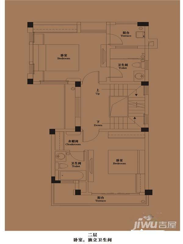 御青城3室2厅4卫178㎡户型图