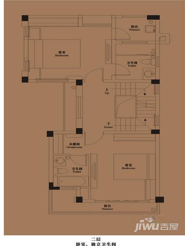 御青城3室5厅4卫178㎡户型图