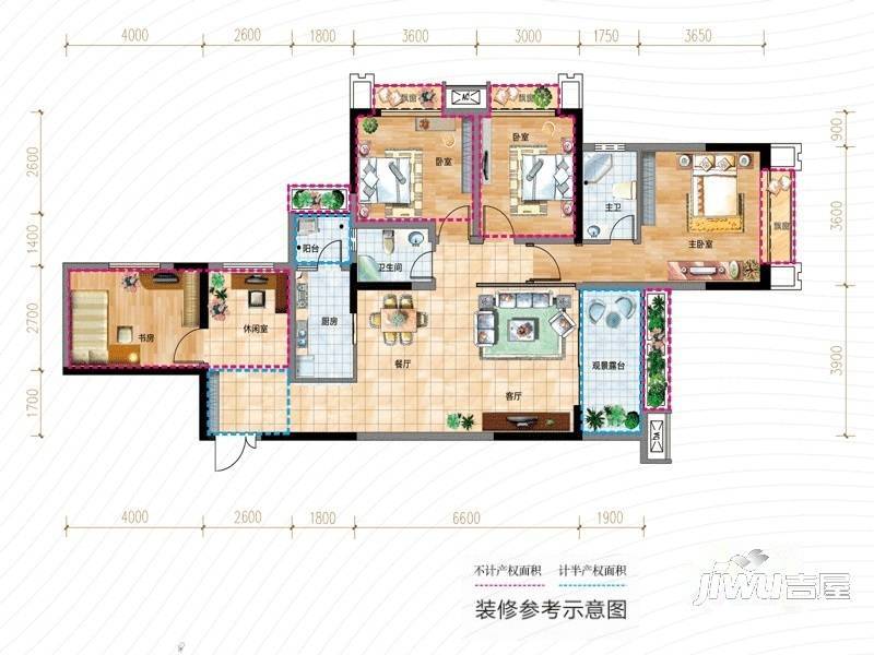 香悦城悦公馆4室2厅2卫92㎡户型图