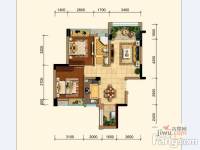 蜀镇观澜湖2室2厅1卫76.7㎡户型图