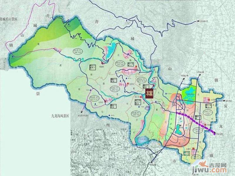 青城水位置交通图