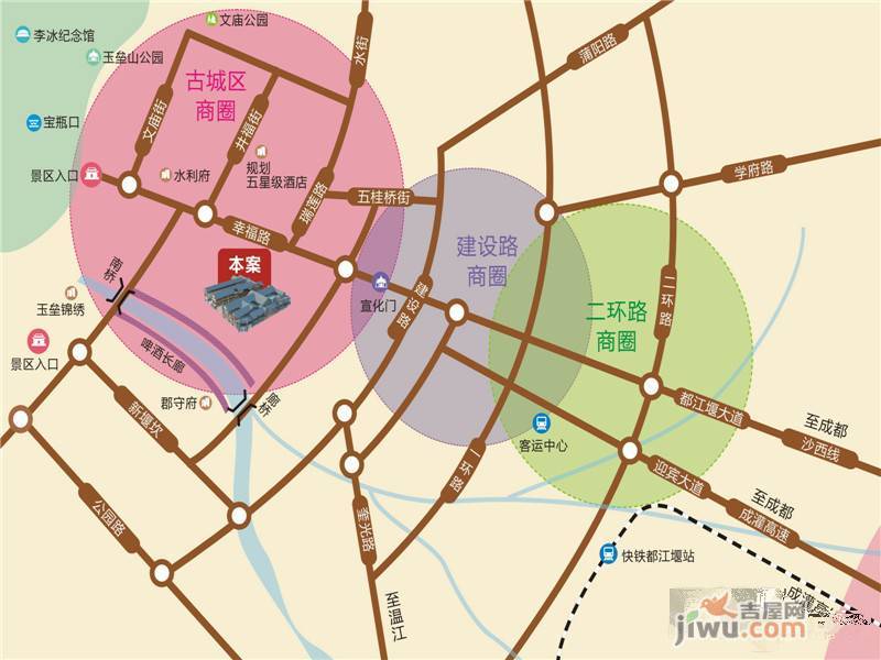 堰山水墨位置交通图