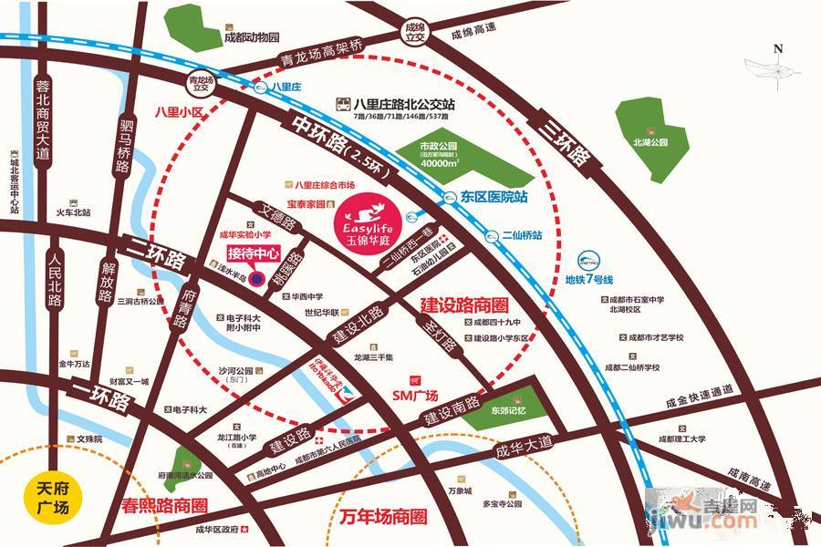 玉锦华庭商铺位置交通图