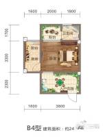 青城山韵1室1厅1卫24㎡户型图